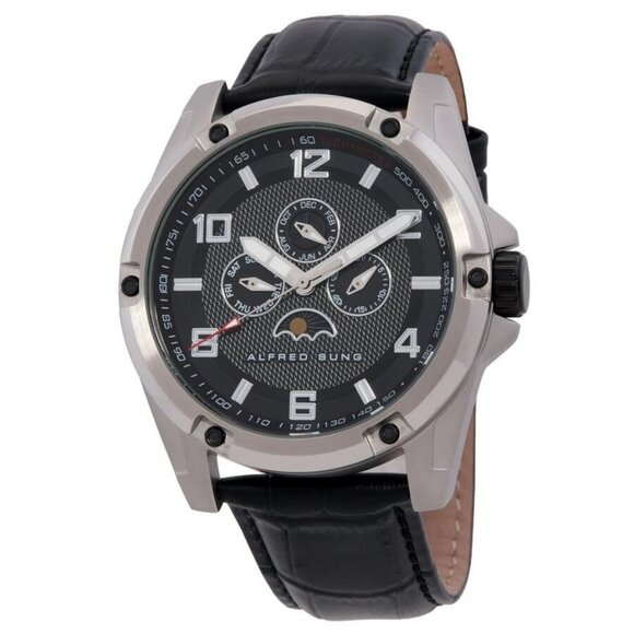 FX04494B NWT Alfred Sung Fashion Men's Quartz Steel Authentic Watch - Picture 1 of 3